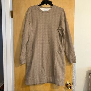 Columbia dress size large brown tan herringbone with pockets